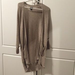 American Eagle Tan Long Knit Cardigan