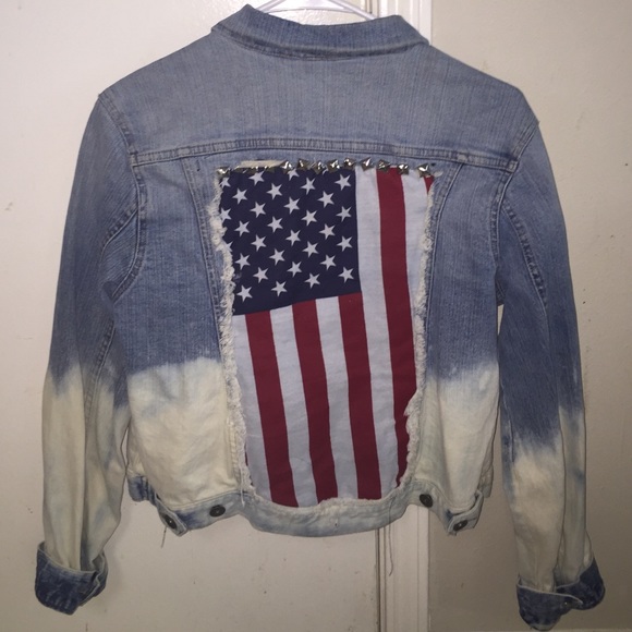 Custom denim flag jacket - Picture 1 of 2