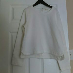 Hi lo textured sweatshirt