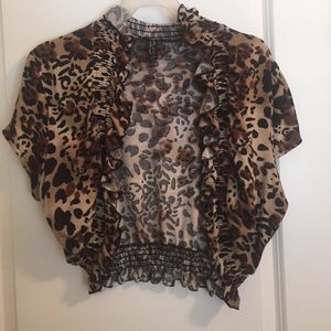 Leopard print shrug