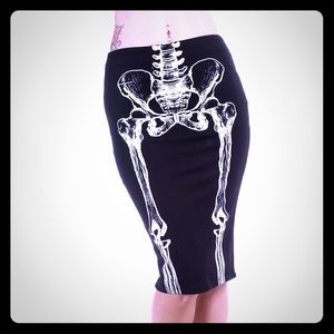 Iron Fist Them Bones pencil skirt