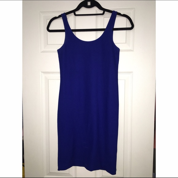 Royal blue bodycon dress