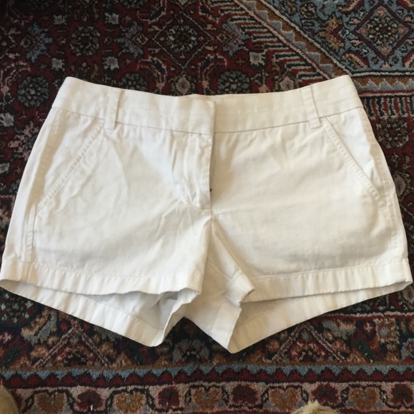 J Crew chino white shorts