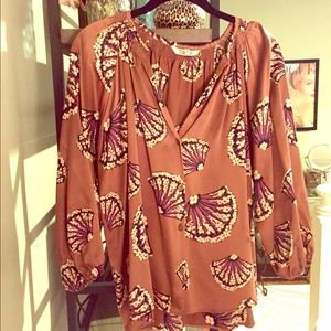 Tucker Silk Floral Blouse