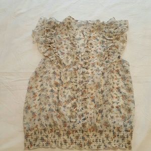 Forever 21  floral Ruffle Top.