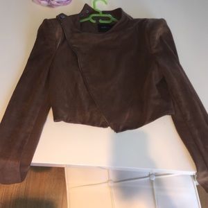 Brown suede jacket
