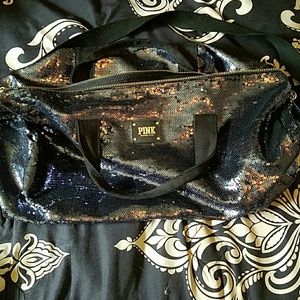Victoria's secret sequin duffle bag!