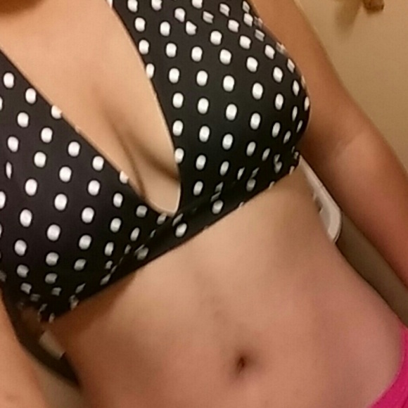 Black and white swim top