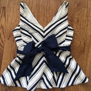 Peplum Top with removable bow