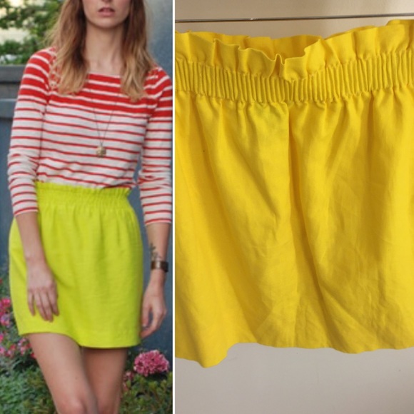 J. Crew Yellow City Mini Skirt
