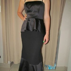 White by Vera Wang Black Formal Peplum dress White by Vera Wang Black Formal Peplum dress