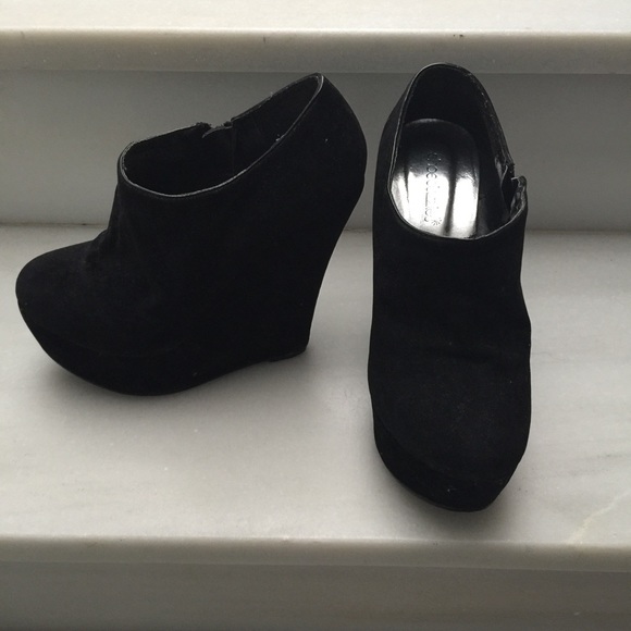Suede Ankle Booties (wedges)