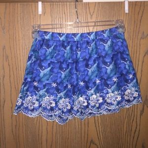 Tobi blue fabric shorts