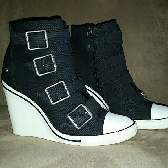 converse style wedges