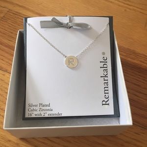 NEW Silver Plated Letter R necklace