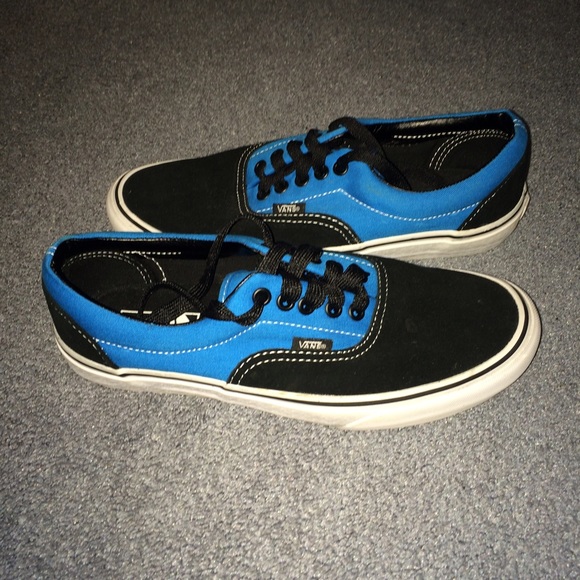 Blue and black vans
