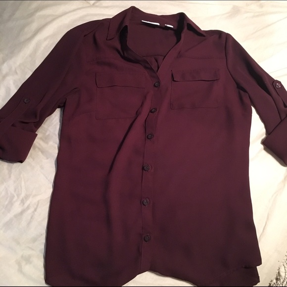 NWOT New York and company blouse. Plum color