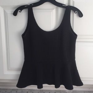 Anthropologie black peplum shirt