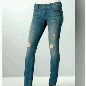 Paige skyline distressed skinny jeans