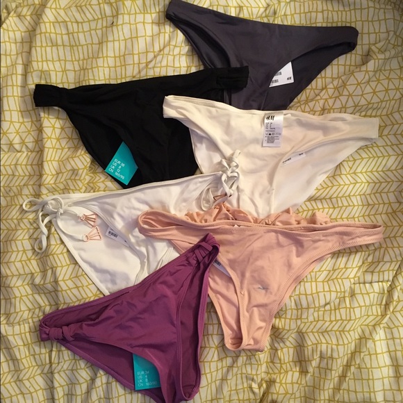 Lot of six brand new bikini bottoms from H&M
