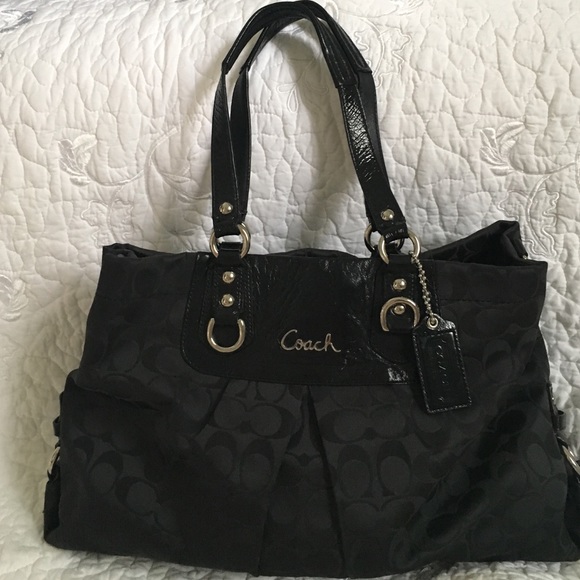 Authentic black Coach signature "C" bag