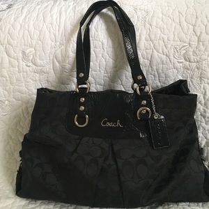 Authentic black Coach signature "C" bag