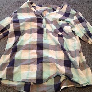 Plaid button down shirt