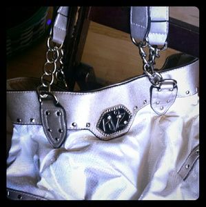 White shimmer Kathy Van Zeeland Bag