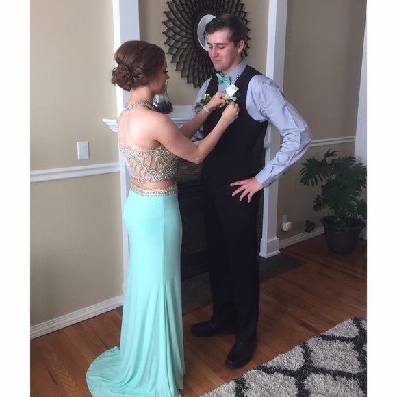 Two Piece Prom Dress - Picture 2 of 7