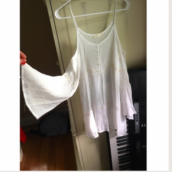 Cold Shoulder Sheer Blouse