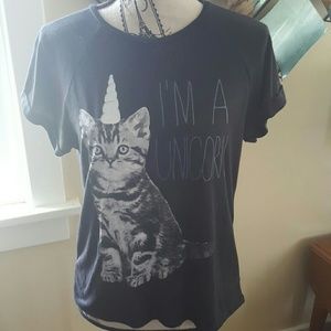 ***today only!! $6***Black kitty tee