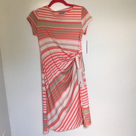 Coral Stripe Dress