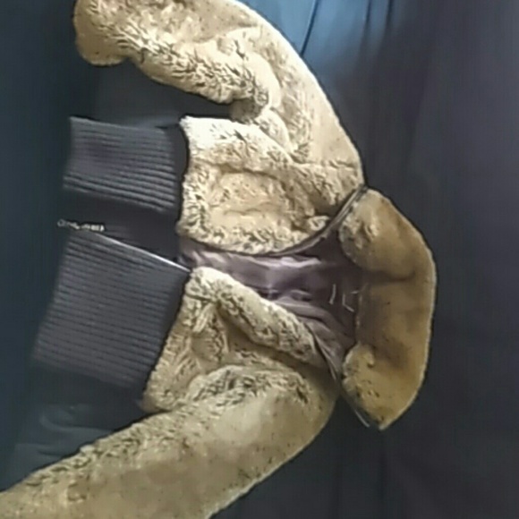 Express faux fur coat