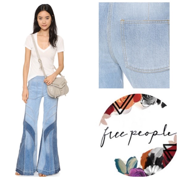 👖FREE PEOPLE👖"Tidal Wave Flare Jeans"