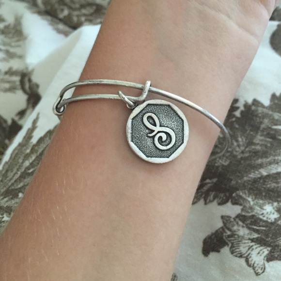Alex and Ani Initial "S" charm bangle