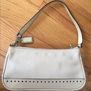 Vintage Coach Handbag Off White Leather