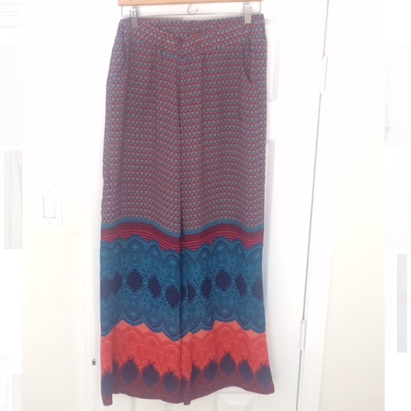 *SOLD* Anthropologie Colorful Wide Legs ! - Picture 3 of 4