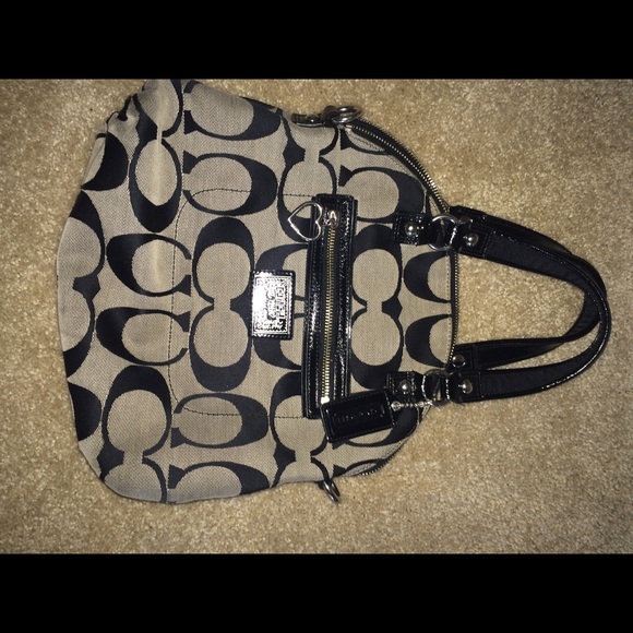 black & tan coach purse