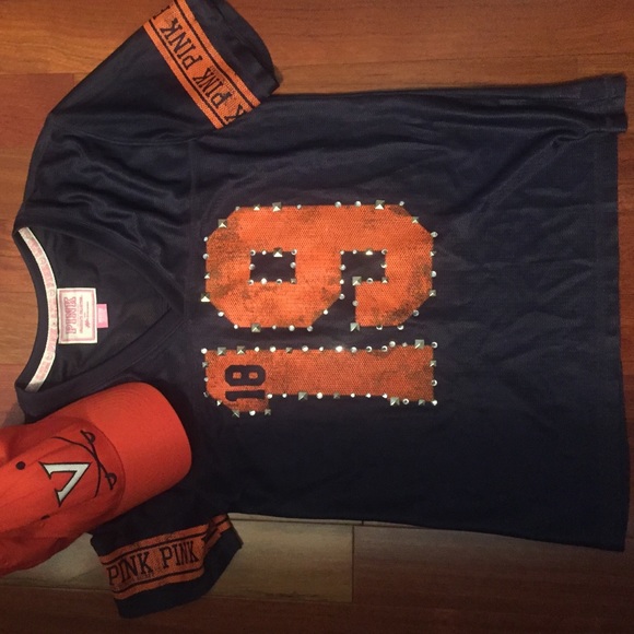 Victoria secret pink UVA spirit jersey and hat