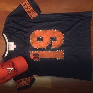 Victoria secret pink UVA spirit jersey and hat