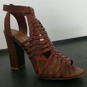 Bamboo Women's High Heeled Strappy Sandals