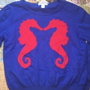 Royal Blue Seahorse sweater