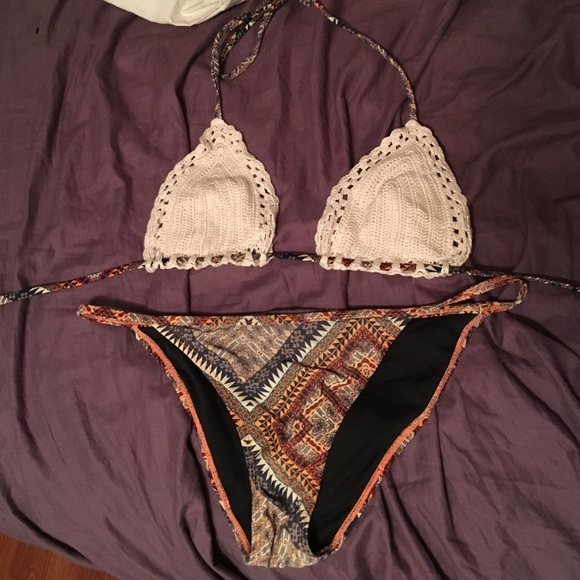 Kendall & Kylie Crochet Aztec Bikini