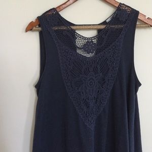 Envy Blue Crocheted Tank