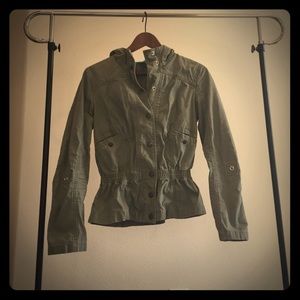 Khaki green button jacket