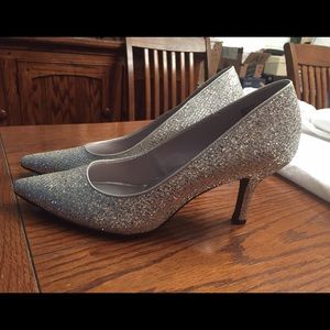 FINAL PRICE Size 11 Sparkly Silver Heels