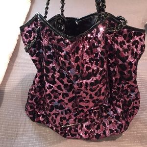 Purple leopard sequin Betsey Johnson Bag