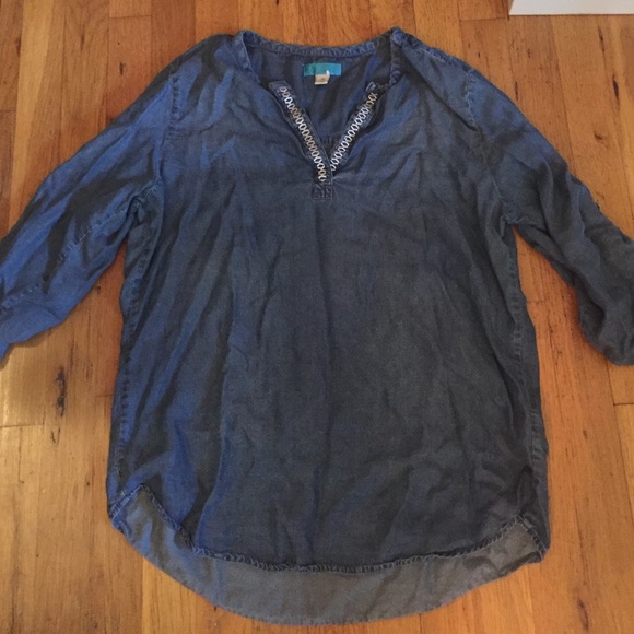 Denim color blouse