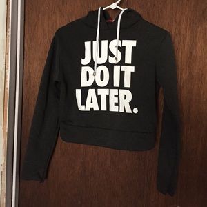 Nike Just Do It Later crop top sweater