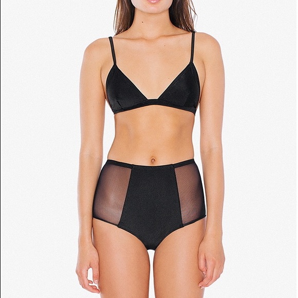 American Apparel High Waisted Black Swim Bottom